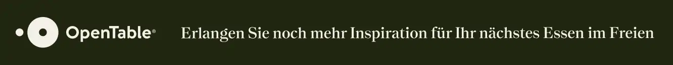 Dark green banner image telling diners to click to find more dining blogs in Germany
